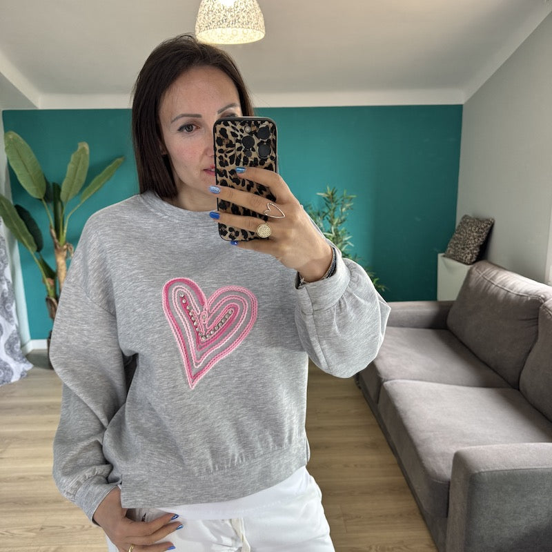 SWEAT FEMME GRIS