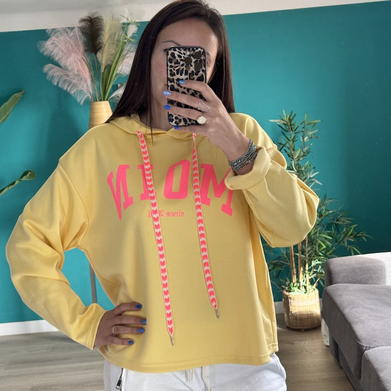 SWEAT FEMME JAUNE