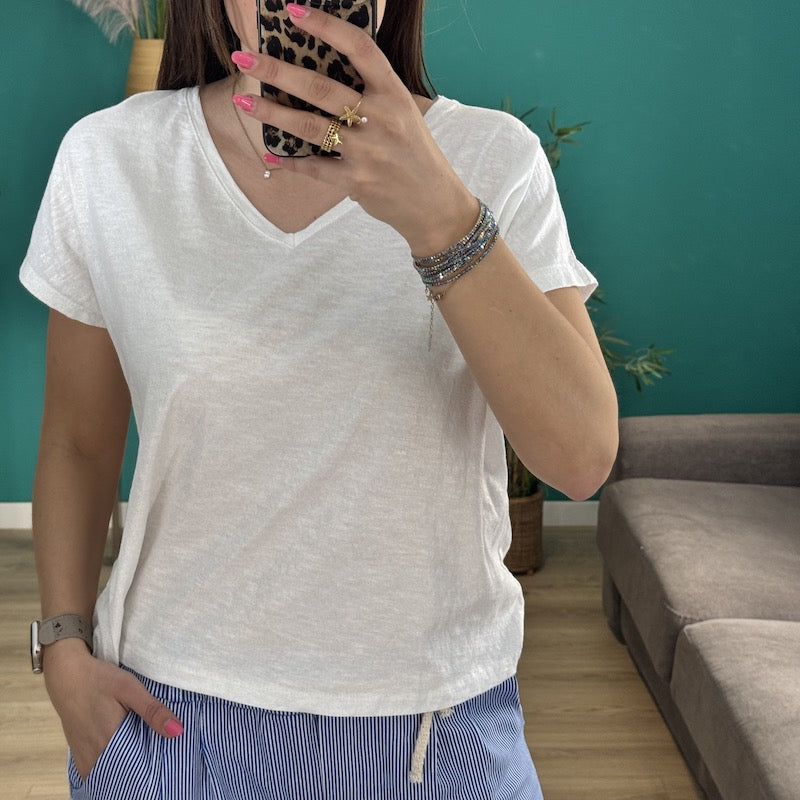 T-shirt Jo BLANC IRISÉ