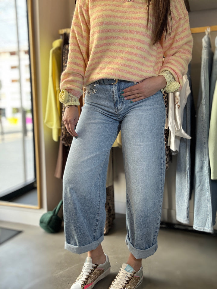 Jean Wide leg détail bijoux