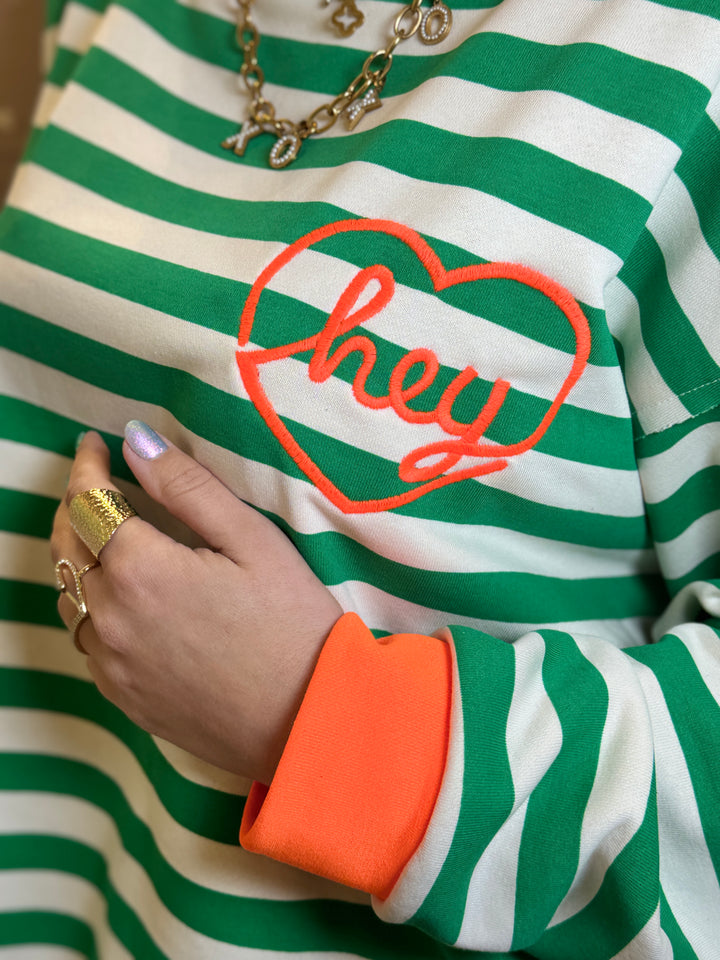 Sweat marinière amy vert