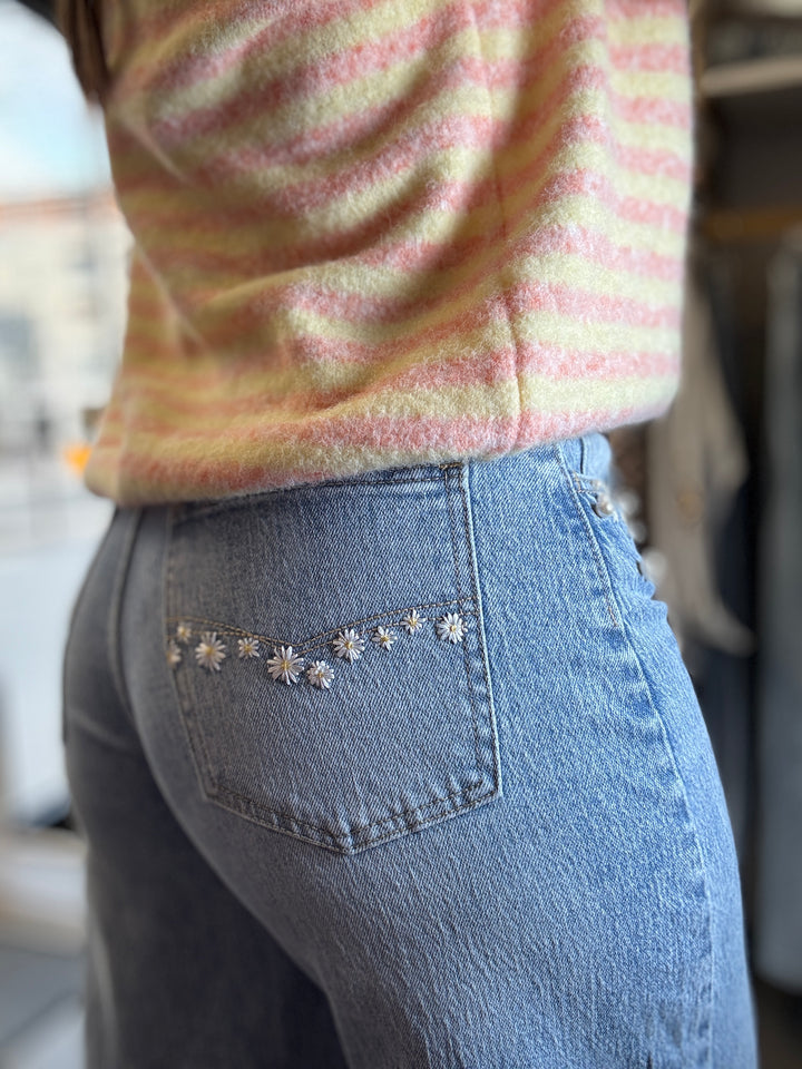 Jean Wide leg détail bijoux