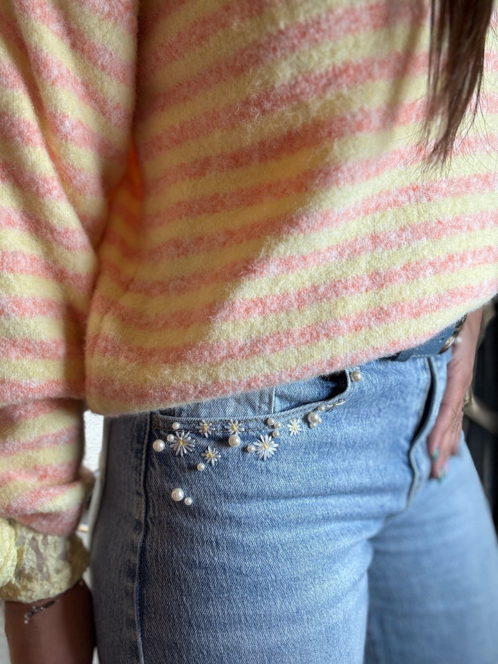 Jean Wide leg détail bijoux