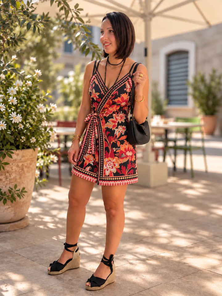 Robe Portefeuille Imprimé Floral