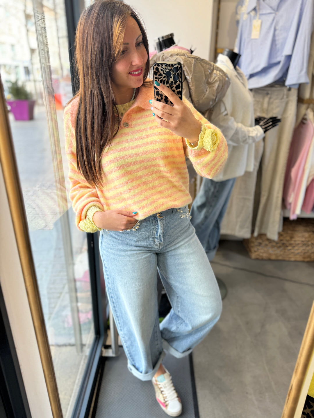 Jean Wide leg détail bijoux