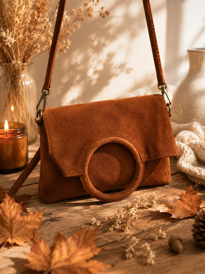 Sac en Cuir à Franges Camel — 2 en 1