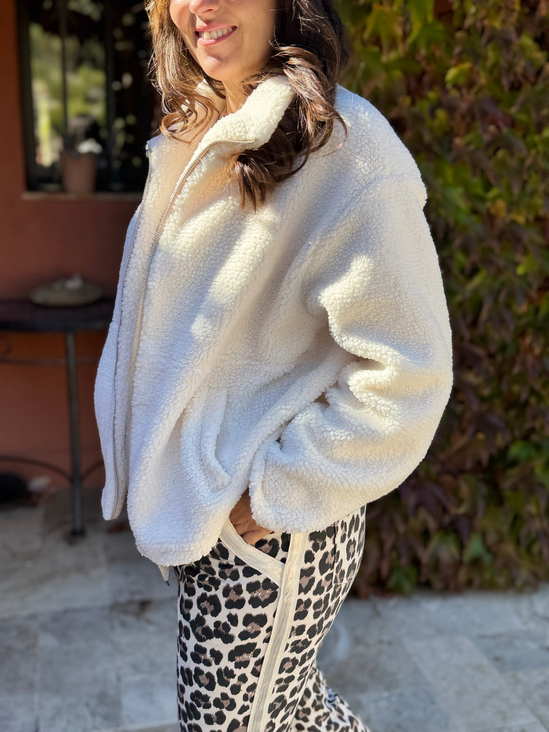 Veste en pilou pilou blanc – Douce et confortable Anita
