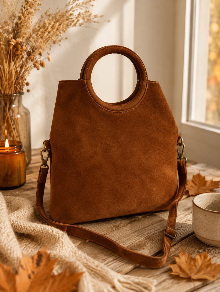 Sac en Cuir à Franges Camel — 2 en 1