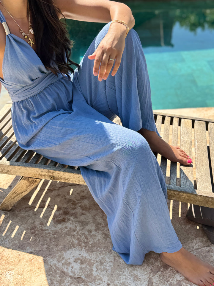 Combinaison pantalon Martine bleu