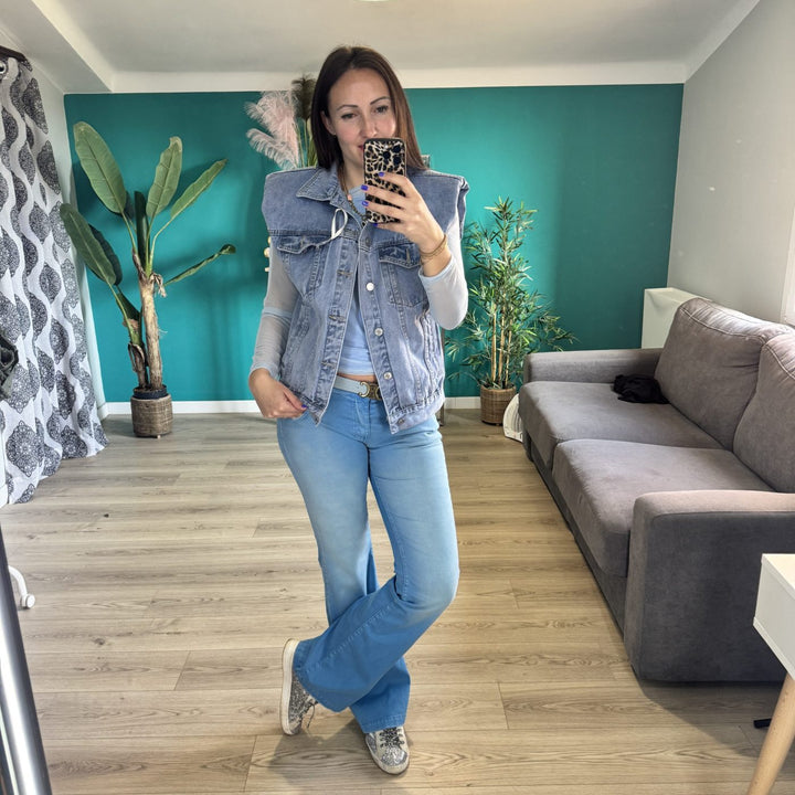 Veste en jean sans manches VERO