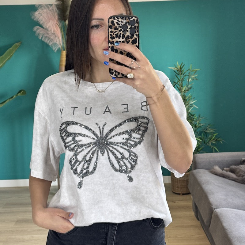 TEE SHIRT BLANC FEMME