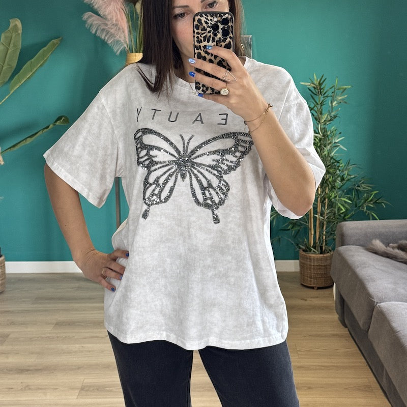 TEE SHIRT BLANC FEMME