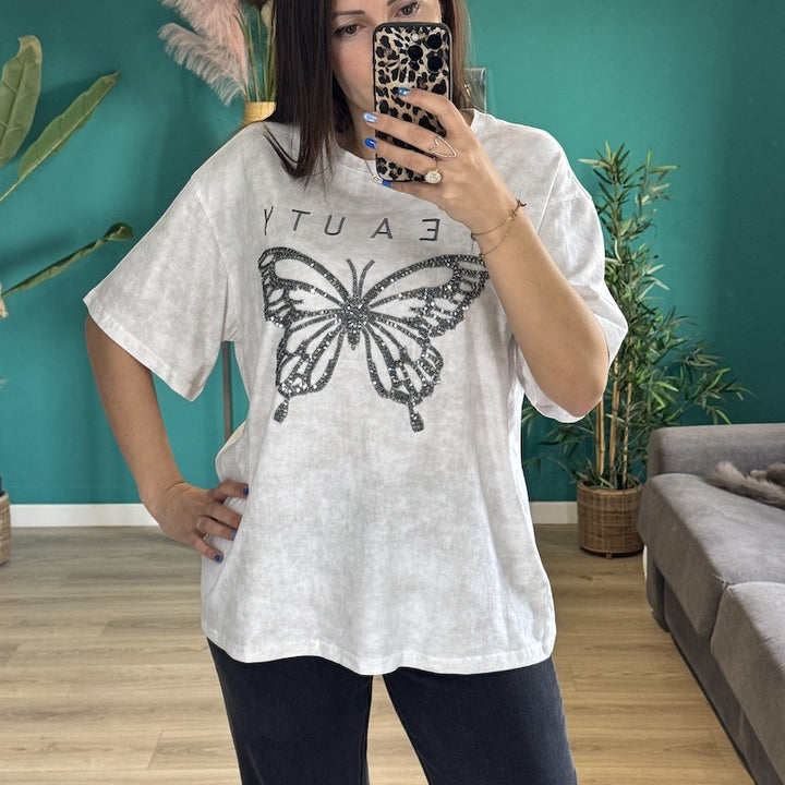 TEE SHIRT BLANC FEMME