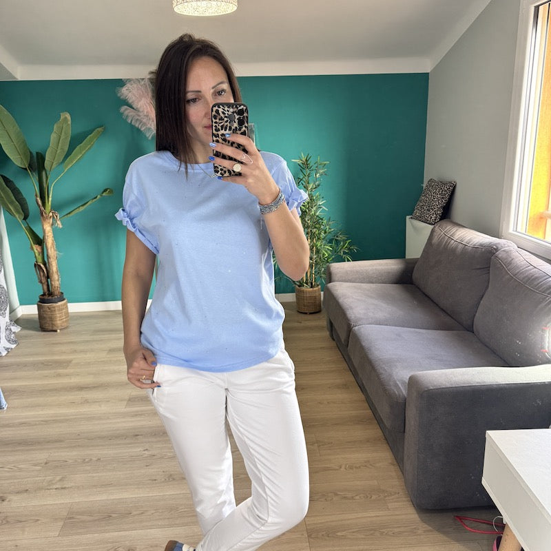 TEE SHIRT BLEU FEMME