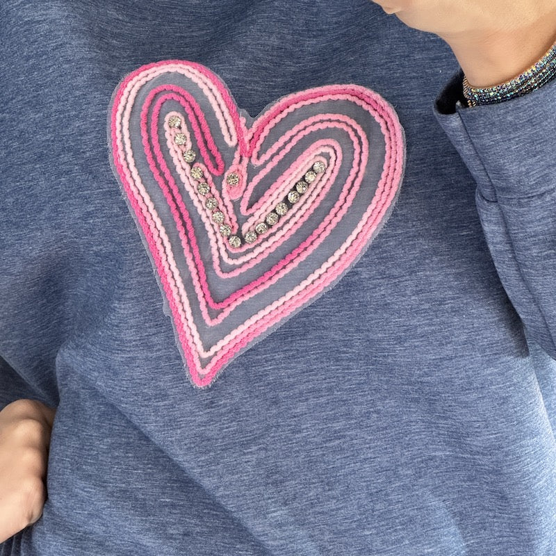 SWEAT FEMME BLEU