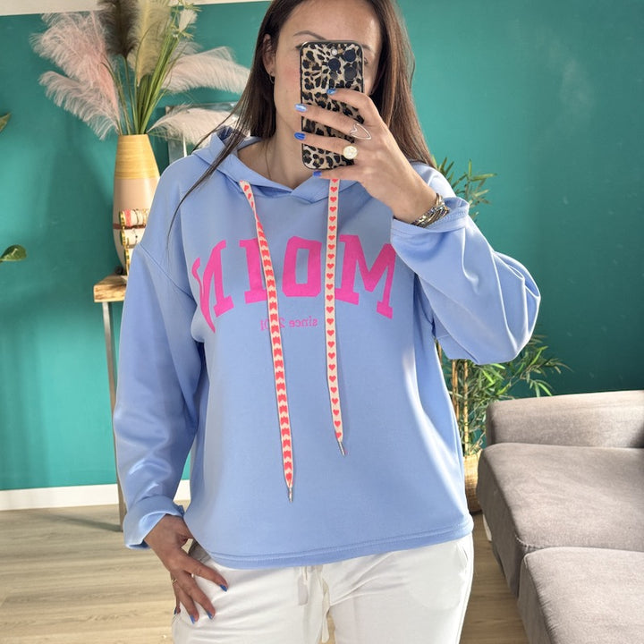 SWEAT FEMME BLEU