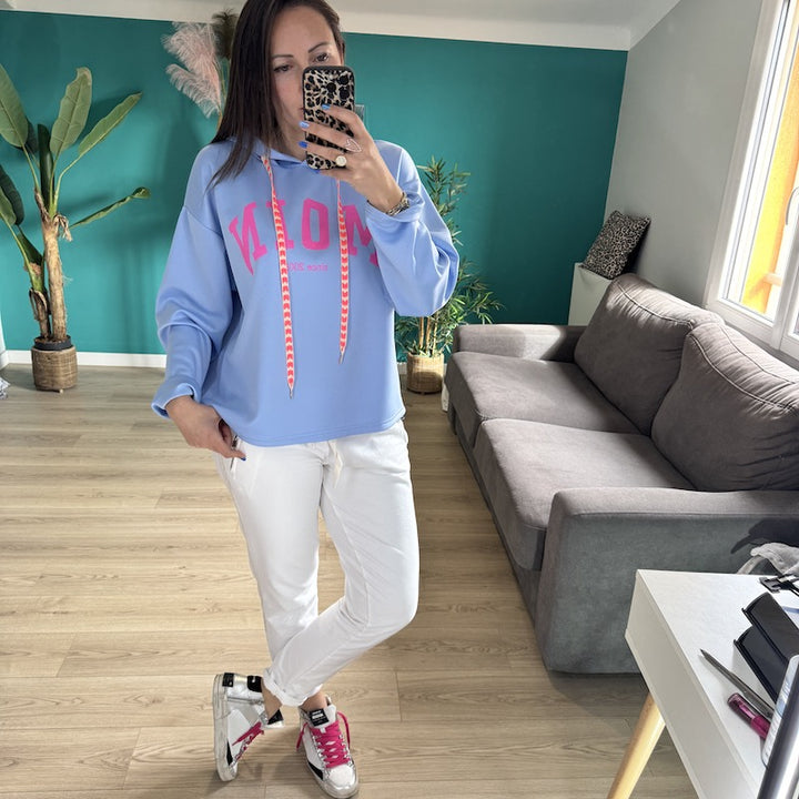 Sweat à capuche NOEMI bleu