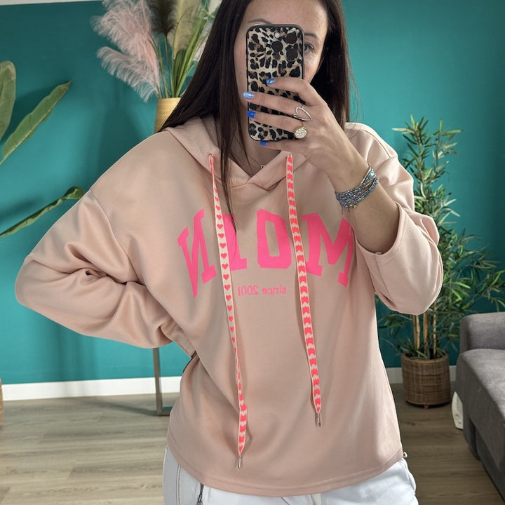 Sweat à capuche NOEMI rose