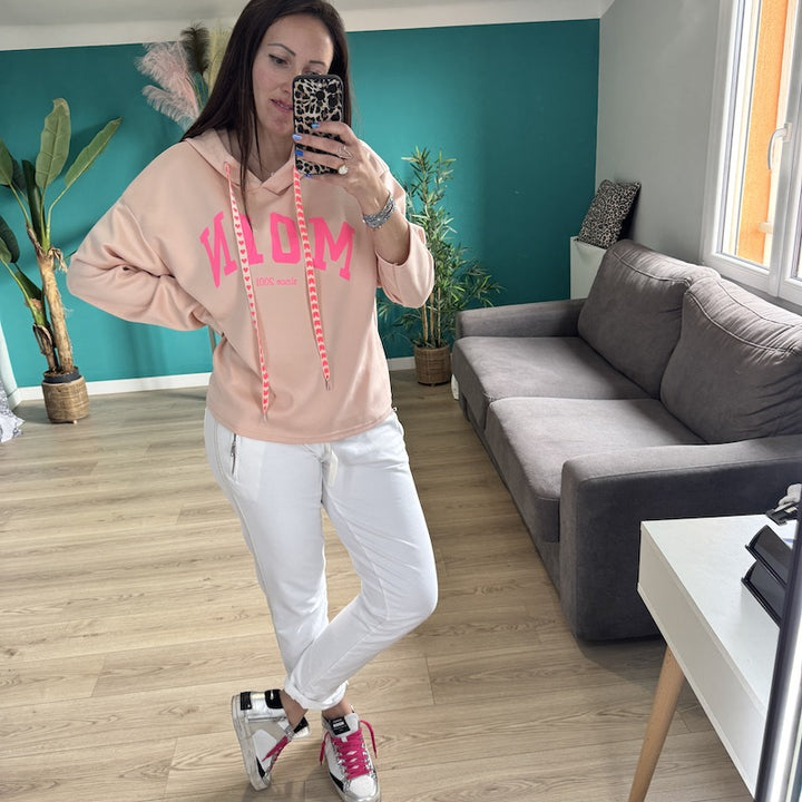 Sweat à capuche NOEMI rose