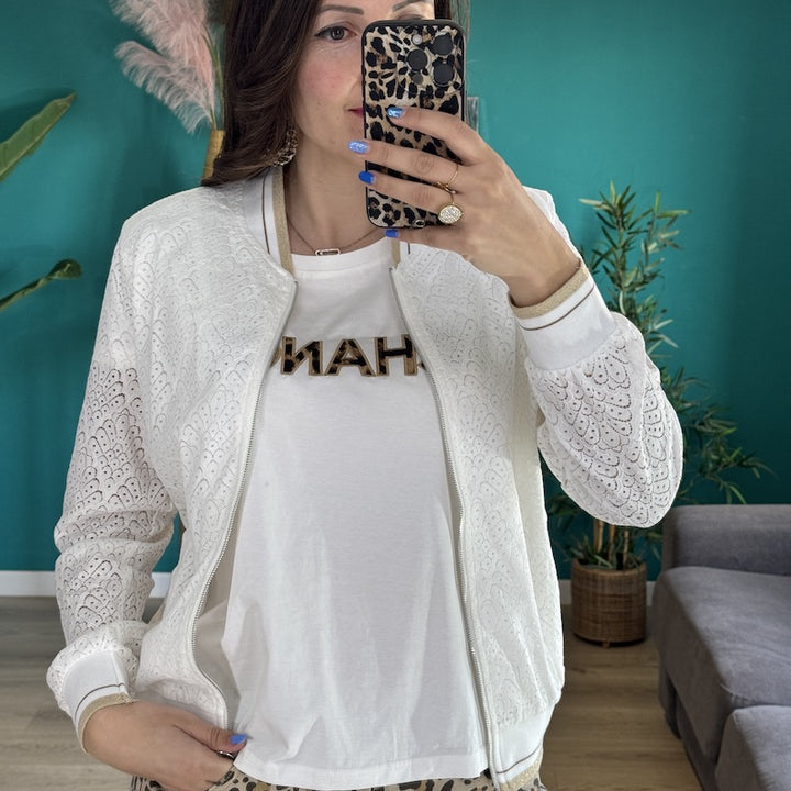 BOMBER DENTELLE