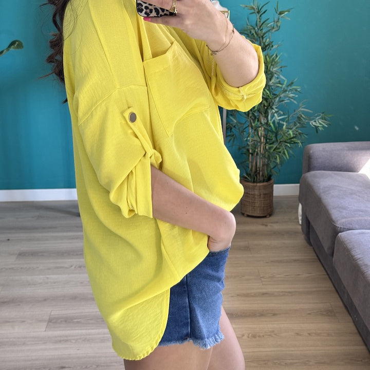 chemise jaune