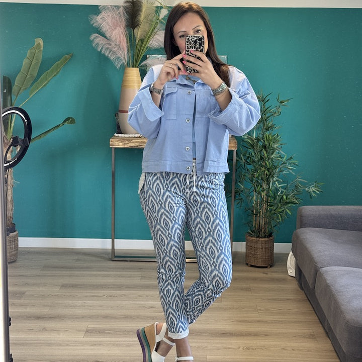 Veste coupe droite BLEU