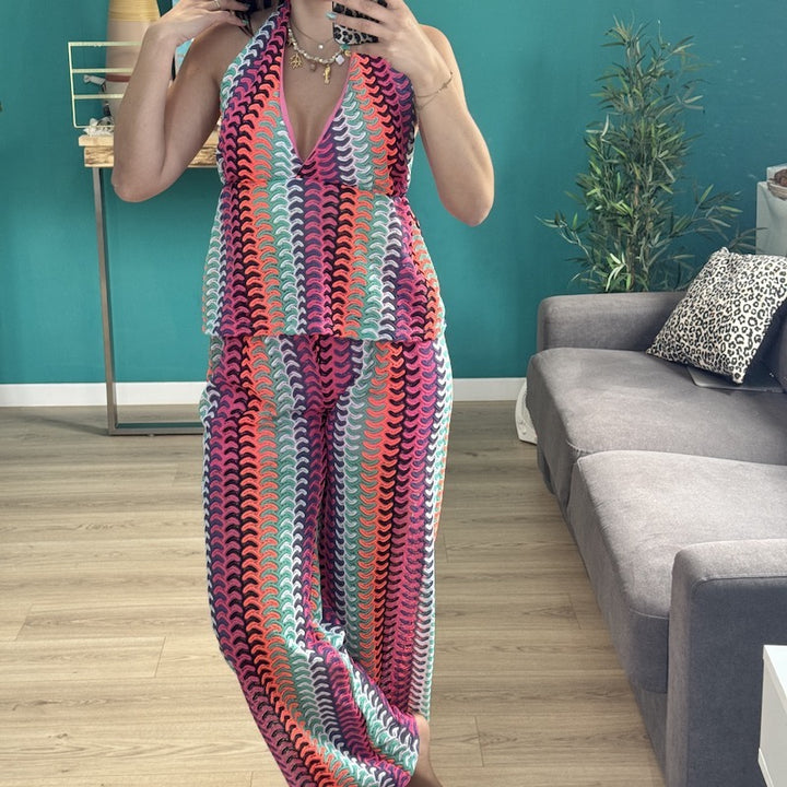Ensemble pantalon crochet