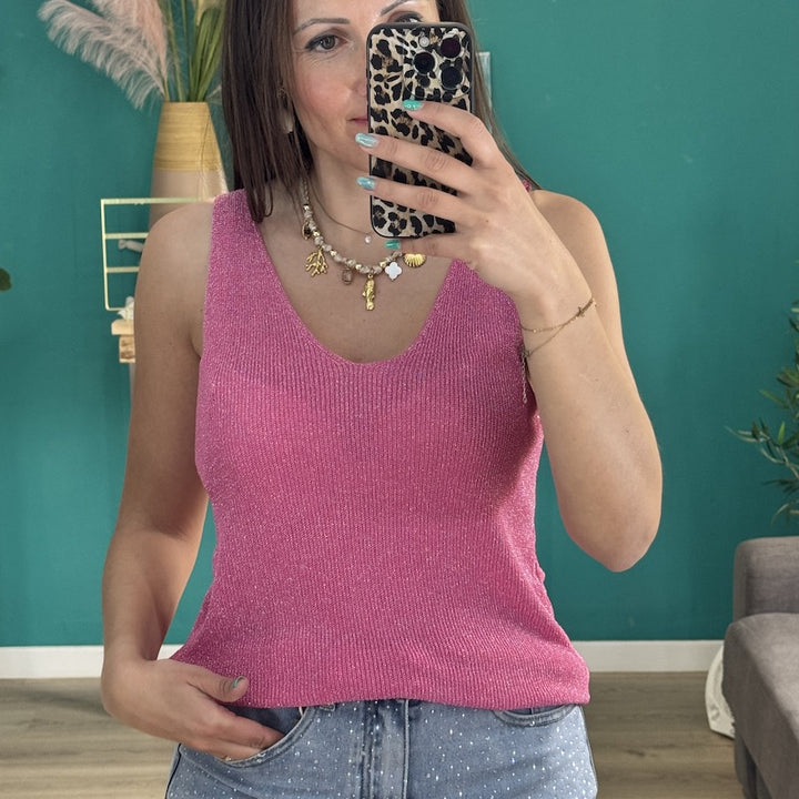 Débardeur HEUREUX rose