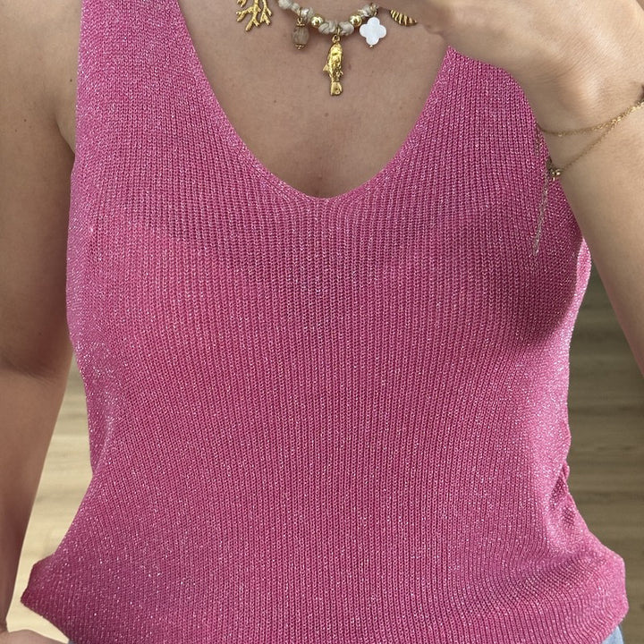 Débardeur HEUREUX rose