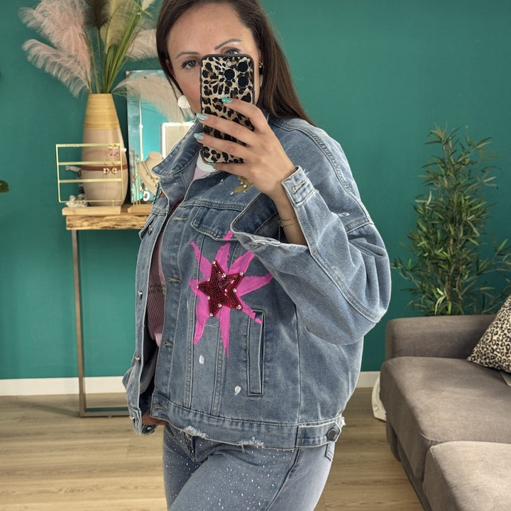 Veste en jean Lune