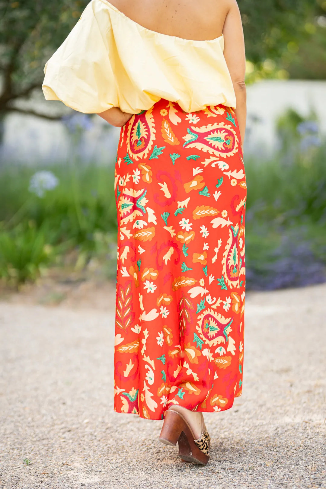 Ensemble Bohème Jaune & Rouge – 2 Pièces –