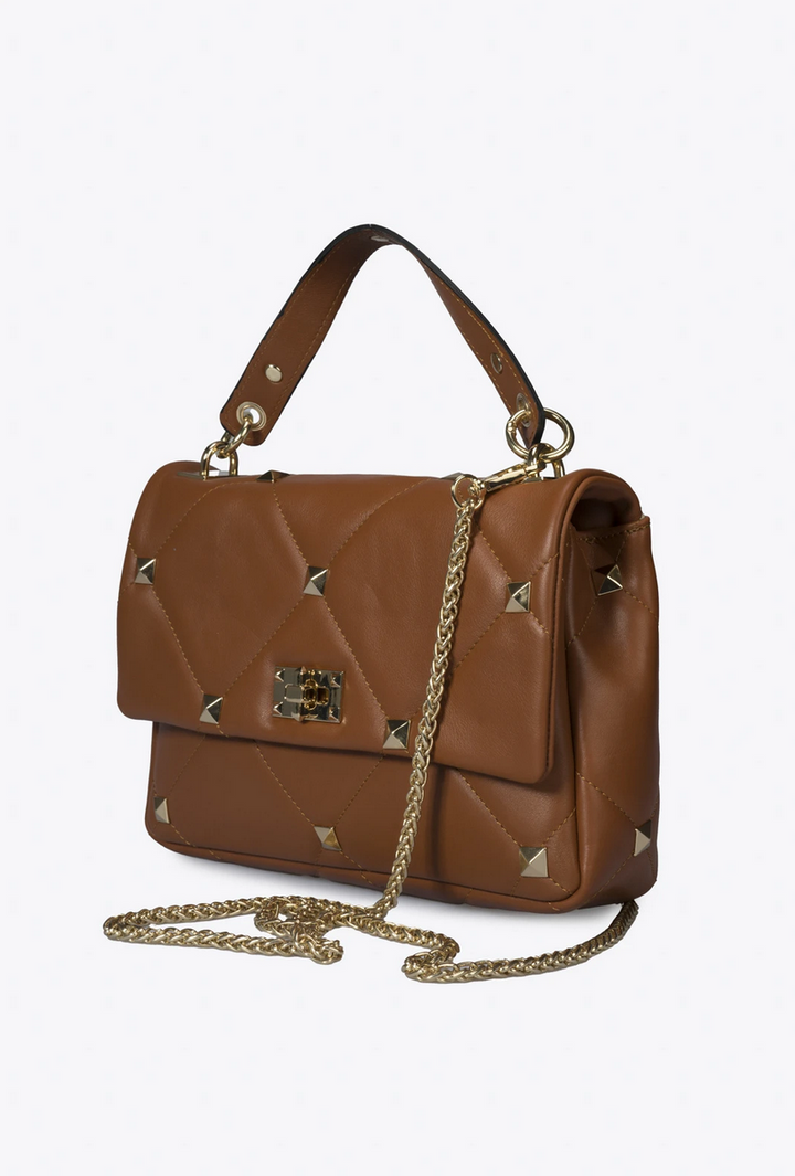 SAC A MAIN EN CUIR chocolat