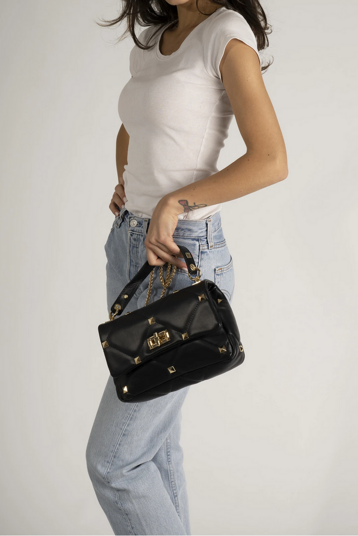 SAC A MAIN EN CUIR NOIR