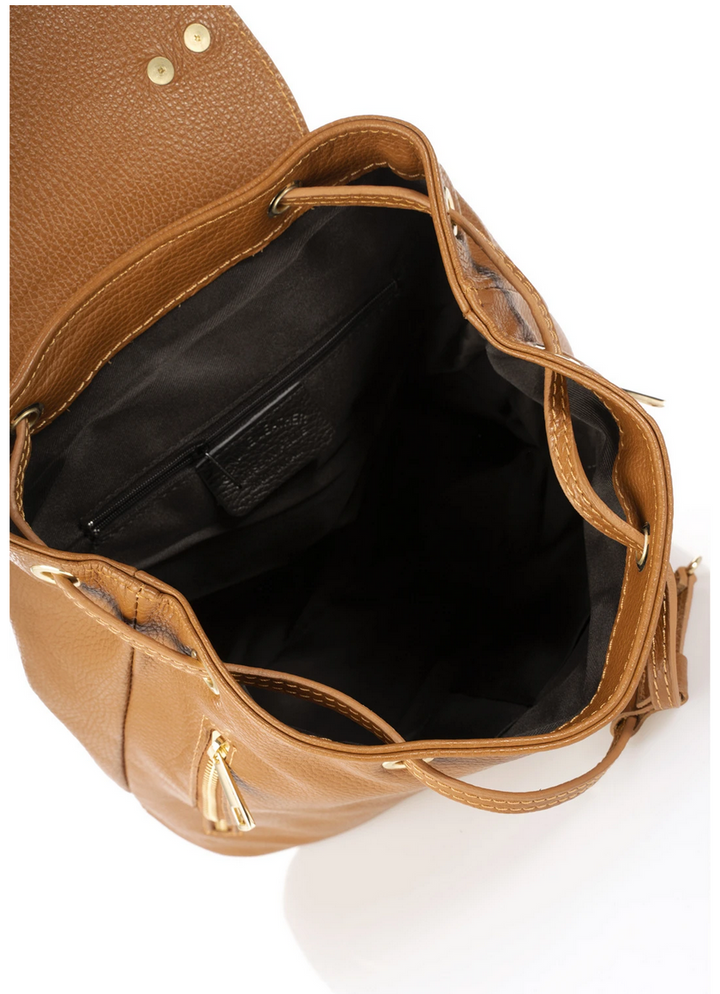 SAC A DOS EN CUIR CAMEL