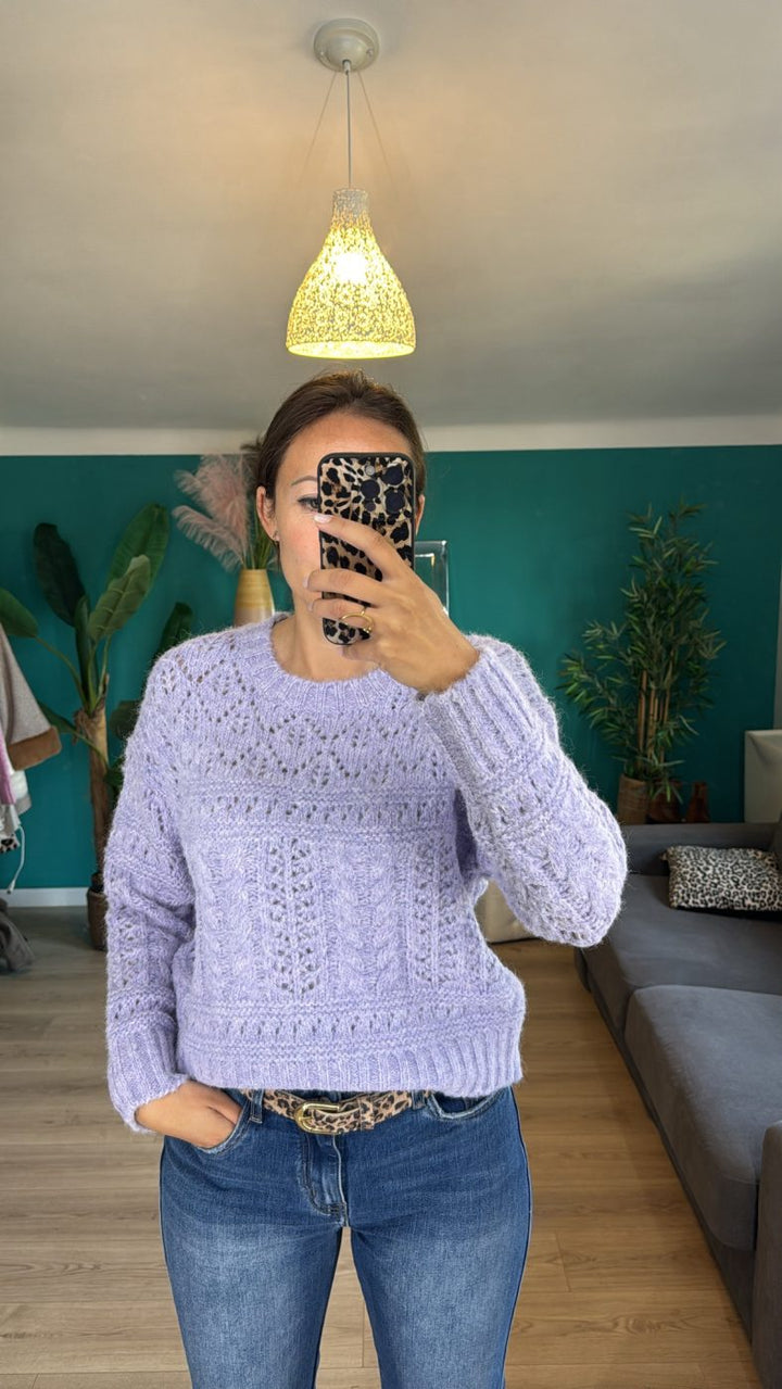 Pull Vichy VIOLET