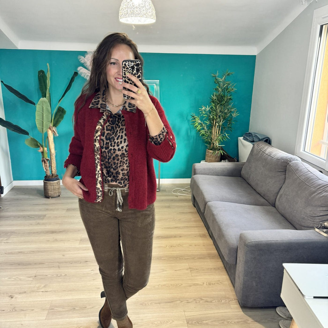 Pantalon Jogging en Velours Collioure