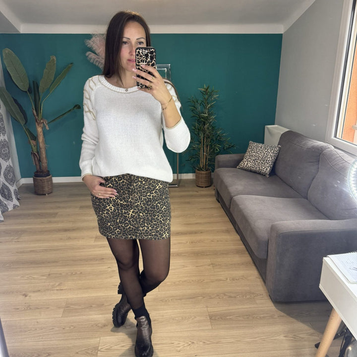Pull KIWI blanc